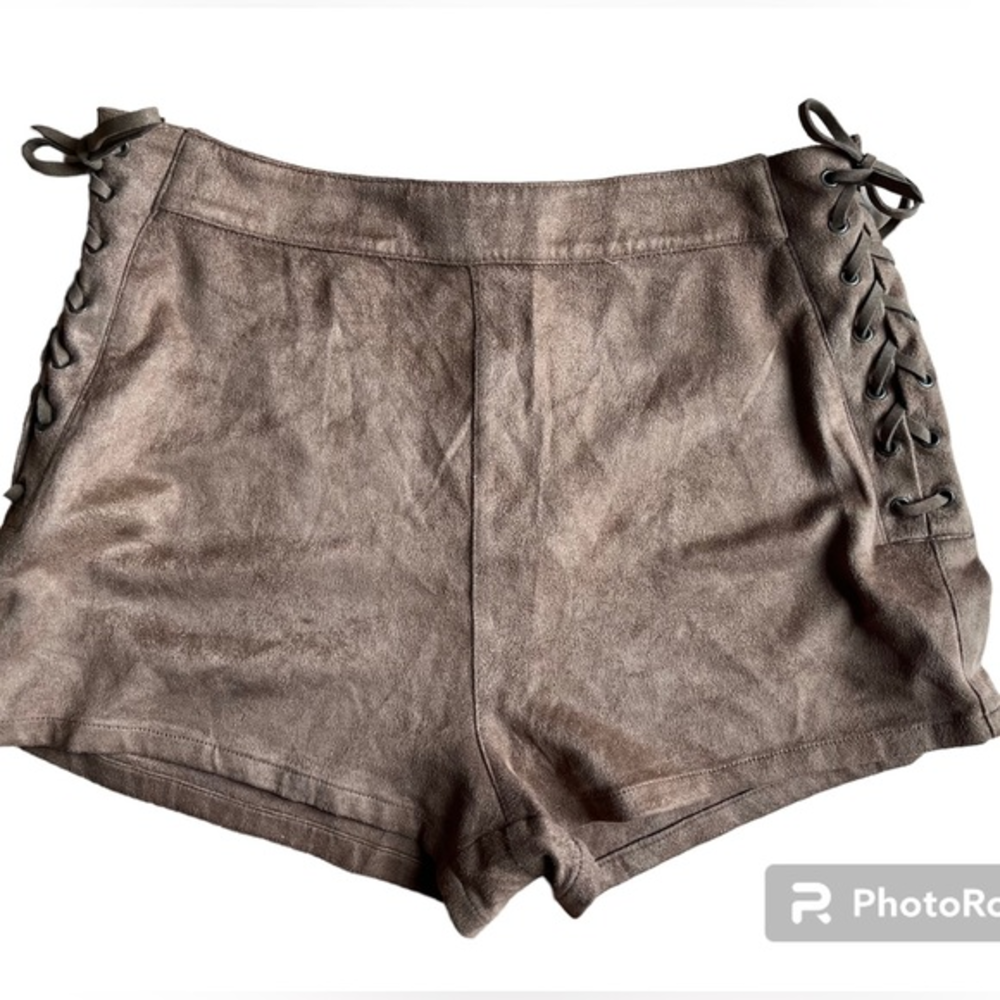 MilkyWay Faux Suade Lace‎ Up Festival Shorts